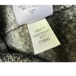 Lands' End 1/4 Zip Black Gray Heather Stripe SWEATER Womens MED L Fleece Pullover Photo 4