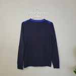 Boden Navy Chevron Cashmere Crew Neck Jumper Sweater Pink Photo 5