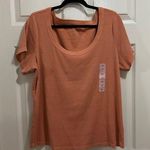 Old Navy  ribbed scoop neck short sleeve coral shirt size 2X Photo 0