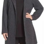 Eileen Fisher Textured Open Front Duster Jacket Charcoal Gray Size M Photo 0