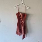 Cinq A Sept pink spaghetti strap mini cocktail semiformal drsss velvet texture Size 0 Photo 3