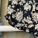 Brandy Melville Black Floral Ruffle Shorts - one size Photo 2