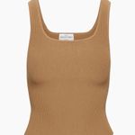 Babaton Sculpt Knit Squareneck Tank Top in Constant Camel Size XS Photo 4