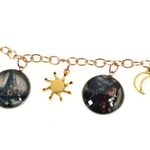 Handmade Whimsigoth "Seasons of the Witches" Mixed Metal Charm Bracelet Photo 5
