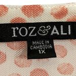 Roz & Ali Roz & Ali Mesh Dot Print Popover Blouse Top Orange Size 1X Feminine Romantic Photo 2