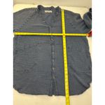 Free People  We the Free Summer Day Dream Long Sleeve Navy tunic Blouse Size M Photo 4