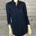ALLSAINTS Women’s Denise Louise Military Dark Blue Denim Shirt Dress size 0 Photo 2