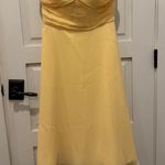 David's Bridal Butter Yellow Midi Dress Photo 0