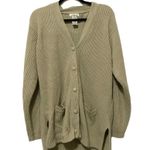 Yarnworks  Vintage Tan Long Button Front Cardigan Large Photo 0