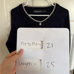 IrelandsEye wool cashmere navy cream cardigan size medium Blue Photo 6