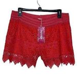 Day and Night Women's Shorts Floral Lace Pull On 100% Cotton Mid Photo 0