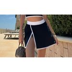 Alo Yoga Alo Airbrush Streamlined Skirt Black White Slit Sports Tennis Athletic Skort L Photo 9