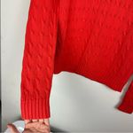 Ralph Lauren  Sport Womens Cable Knit Sweater Sz Small Coral Orange Cotton Photo 6