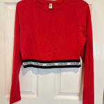 Victoria Sport Cropped Long Sleeve Top Activewear Red Victoria Sport L Size L Photo 0
