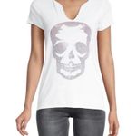 Zadig & Voltaire  Tunisien Tee Top Henley Skull Camo Crystal Short Sleeveless NWT Photo 1