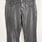 American Eagle  outfitters black faux leather curvy classic bootcut jeans 28 short Photo 4