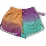 Wild Fable NWT Purple Ombré Orange Blue Tie Dye Fleece Shorts Soft Colorful New Photo 2