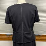 NYDJ Black Bridget Peplum Short Sleeve Ponte Dress Photo 7