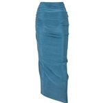 Baobab Mia Pareo Cover Up Skirt Metallic Blue Cielo Womens Size Large Photo 4