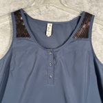 Floreat Shirt Sequin Sleeveless Tank Top Cami Casual Party Blouse Blue Size 8 Photo 3