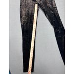 Spanx Shape Small Velvet Black Gold Metallic Textured High Waist Leggings Shine Photo 13