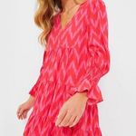 Tuckernuck Pomader Place Hot Pink Ikat Kenzo V Neck Swing Mini Dress Size Medium Photo 0