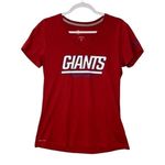 Nike NFL Giants Dri-Fit Red V-Neck Short Sleeve Tee Photo 0