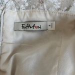 GIRLY RUFFLE LACE FLORAL MILK MADE RUCHED TIE UP DRESS SMALL. White Photo 5