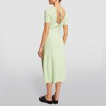 Maje Tie-Back Midi Dress in Green, Size EU 38/ US M, New w/Tag $415 Photo 3