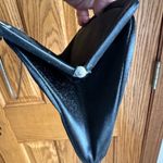 Vintage Evening Bag Admiral Classic Black Satin Silver Rose Hardware Prom PinUp Photo 3