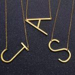 Boutique Gold Initial Pendant Necklace Letter A-Z Photo 7