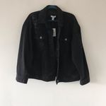 Forever 21 Distressed Black Denim Jacket NWT Size Medium Photo 3