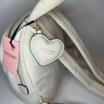 Juicy Couture New Velvet Mini Gray Rhinestone Logo Angel Backpack Heart Puff Tag Photo 3