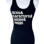 Raw Threads Races & Characters & Castles & Medal Black Racerback Run Tank Top S Photo 0