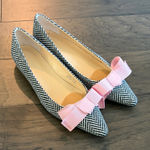 J.Crew New Without Box Vintage  Tweed Bow Flats Sz 7.5 Photo 0