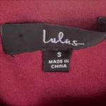 Lulus NWT Utter Obsession Burgundy Red Satin Boat Neck Mini Dress Size Small Photo 5