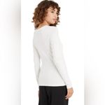 Target A New Day NWT Women's White Ribbed V-Neck Long Sleeve Shirt Top Size M Photo 1