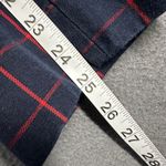 Banana Republic  Sloan Plaid Pants Womens 6 Navy Red Career Dress Trousers Crops Photo 9