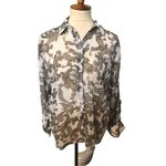 ZARA button down paisley print button down oversized shirt size S Photo 1