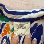 Anthropologie Sisters Gulassa Anthro Whimsy Pajama Top XLFloral Button Front Short Sleeve READ Photo 3