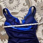 MiracleSuit Swimsuit Blue One Piece Bathing Suit 10 Photo 5