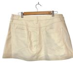 Free People  We The Free Wynn’s Vegan Faux Leather Bone Cream Mini Skirt size 31 Photo 7