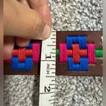 Free People  High Summer Embroidered Leather Belt Brown Sz 32 EUC Photo 7