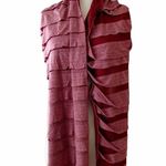 Italian Jersey Neck Scarf Shutter Style Italy Pink/Burgundy Oblong Rectangle EUC Red Photo 3