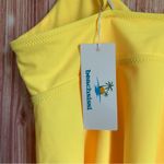Beachsissi  Yellow Adjustable Strap Flowy Tankini Top Photo 10