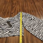 I. Madeline Zebra Black White Puff Sleeve Crop Top nwt L Size L Photo 7