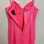 Black Halo - Omari Sequined Cocktail Sheath Dress Hot Pink Prom Dance Club Photo 6