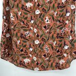 Daniel Rainn  Boho Floral Tank Top Blouse Brown Pleated Sleeveless Whimsy Size S Photo 5