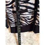 Banana Republic  V-Neck Fuzzy Zebra Print Cardigan Sweater Black‎ White Small S Photo 4
