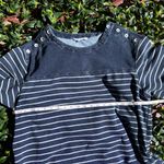 Jane and Delancey  Navy and White Striped Short Sleeve Tee Photo 5